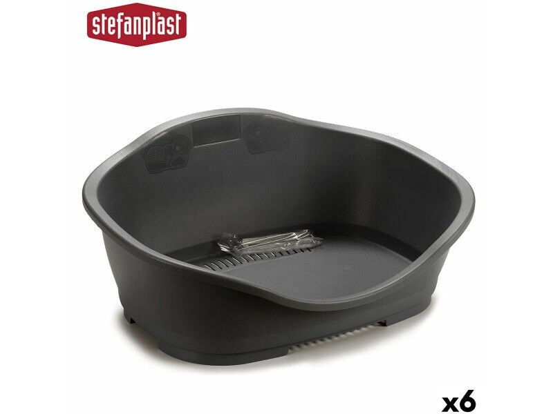 Łóżko dla zwierząt domowych Stefanplast 97621 Szary Plastikowy 68 x 27,5 x 49 cm 6 Sztuk