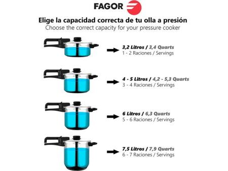 Garnek Express Fagor DUO Stal nierdzewna 18/10 4 L 6 L