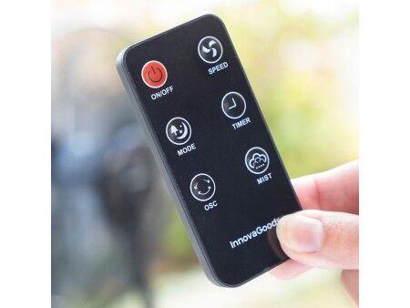Wiatrak z rozpylaczem sterowany pilotem InnovaGoods Mistinn Czarny 90 W 2,8 L