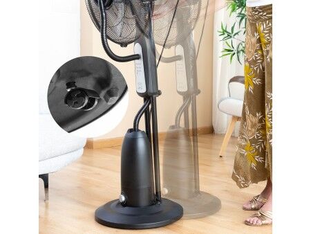 Wiatrak z rozpylaczem sterowany pilotem InnovaGoods Mistinn Czarny 90 W 2,8 L
