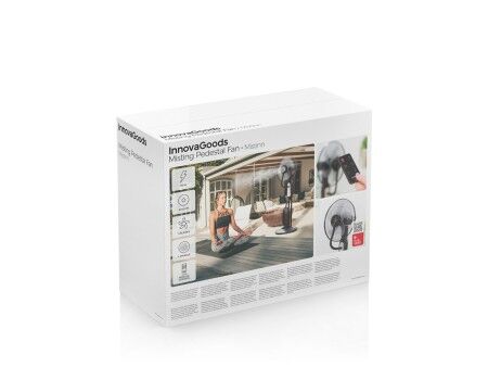 Wiatrak z rozpylaczem sterowany pilotem InnovaGoods Mistinn Czarny 90 W 2,8 L