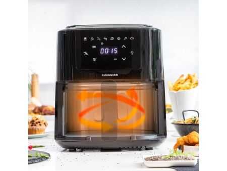 Frytkownica na gorące powietrze z wagą InnovaGoods Fryinn Balance 5000 Czarny 1500 W 5 L Stal nierdzewna
