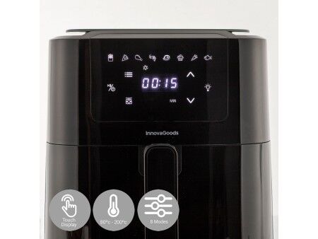 Frytkownica na gorące powietrze z wagą InnovaGoods Fryinn Balance 5000 Czarny 1500 W 5 L Stal nierdzewna