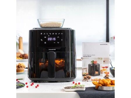 Frytkownica na gorące powietrze z wagą InnovaGoods Fryinn Balance 5000 Czarny 1500 W 5 L Stal nierdzewna