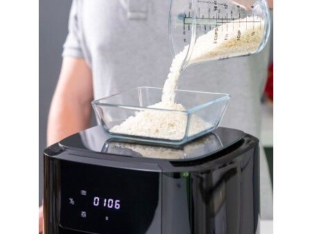 Frytkownica na gorące powietrze z wagą InnovaGoods Fryinn Balance 5000 Czarny 1500 W 5 L Stal nierdzewna