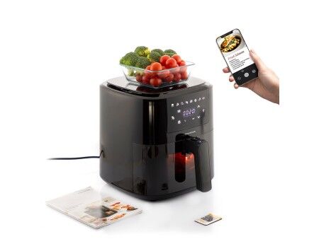 Frytkownica na gorące powietrze z wagą InnovaGoods Fryinn Balance 5000 Czarny 1500 W 5 L Stal nierdzewna