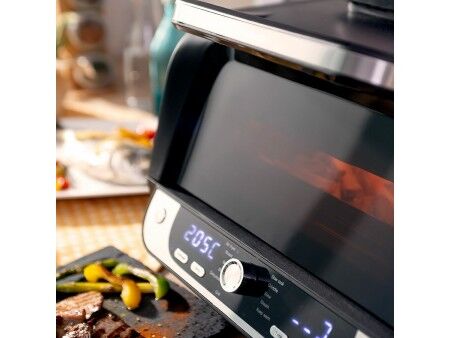 Frytkownica na gorące powietrze z grillem, akcesoriami i książką kucharską InnovaGoods Fryinn 12-in-1 6000 Czarny Stal 3400 W 6 