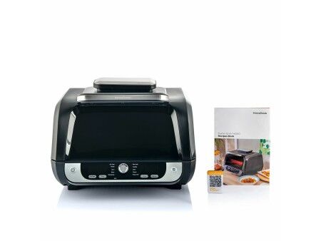 Frytkownica na gorące powietrze z grillem, akcesoriami i książką kucharską InnovaGoods Fryinn 12-in-1 6000 Czarny Stal 3400 W 6 