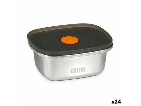 Hermetyczne pudełko na lunch Quttin   Stal nierdzewna Prostokątny 250 ml (24 Sztuk)