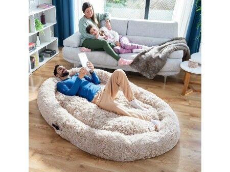 Legowisko dla psa i ludzi  Human Dog Bed XXL InnovaGoods Beige