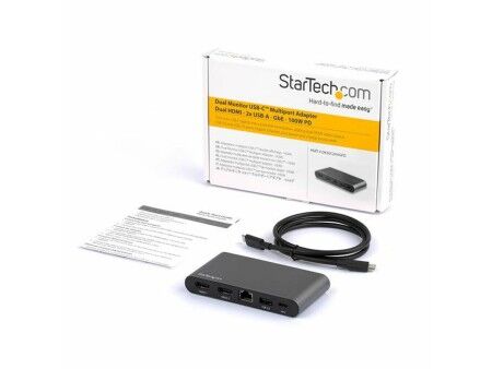 HUB USB Startech DK30C2HAGPD Czarny Szary USB-C