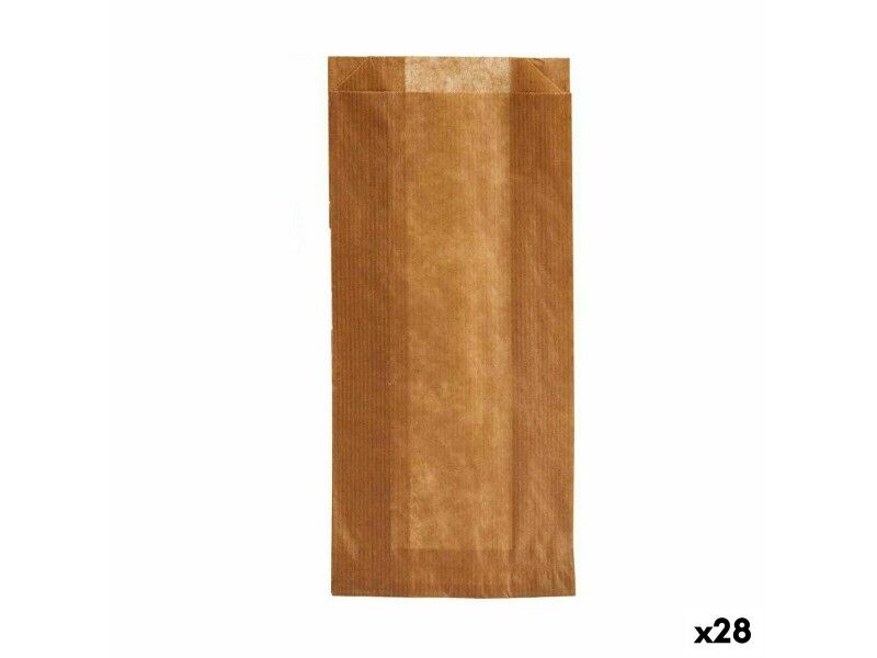 Zestaw toreb na żywność wielokrotnego użytku Kinvara 190939000486 Brązowy Celulóza 10 x 34 cm Nadające się na kompost (28 Sztuk)