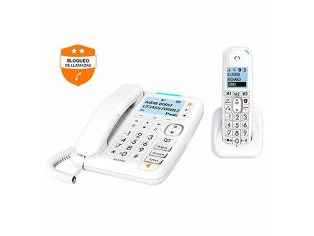 Telefon Bezprzewodowy Alcatel XL785 Biały Niebieski Wielokolorowy
