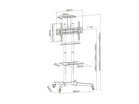 Uchwyt na TV TM Electron 37"-70" 50 kg