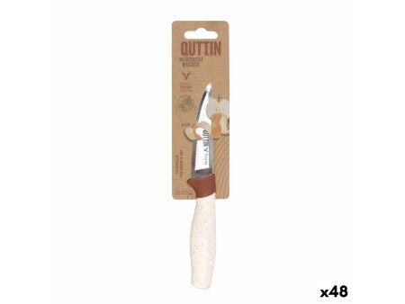 Nóż Obierak Quttin Terra Brązowy Srebrzysty Stal nierdzewna 9 cm (48 Sztuk)