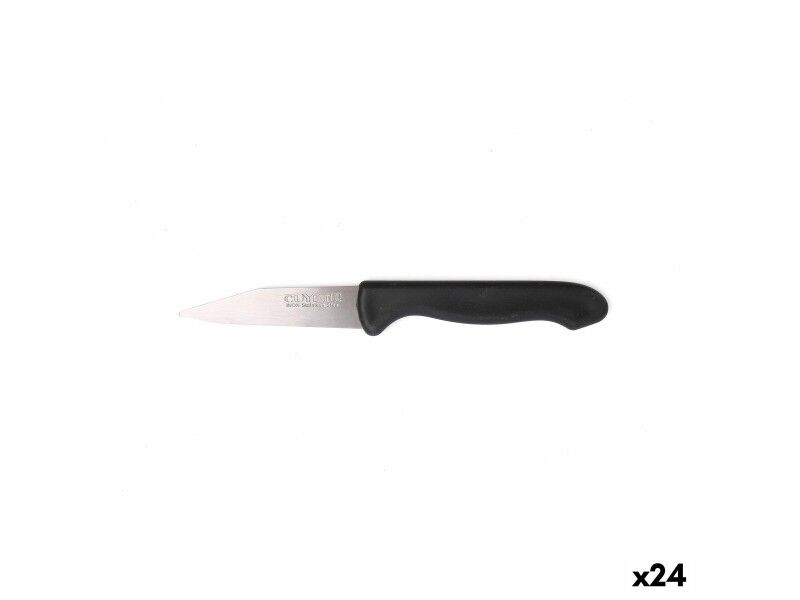 Zestaw Noży Obierająych Cuyfor Czarny Srebrzysty Stal nierdzewna 7,5 cm 6 Części (24 Sztuk)