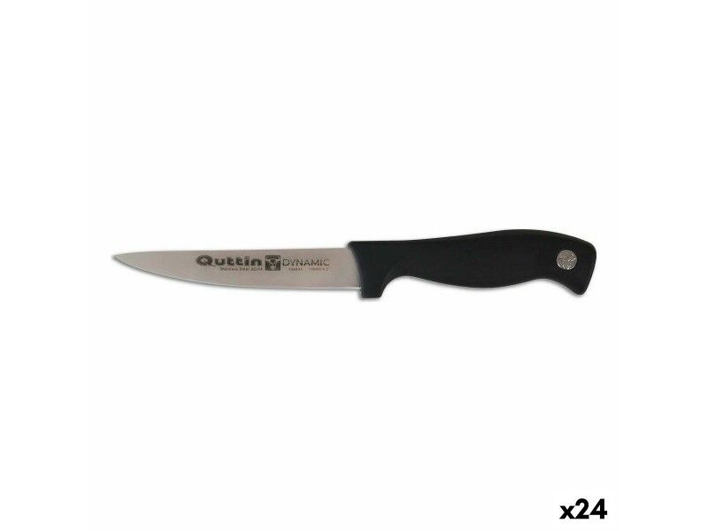Nóż kuchenny Quttin Dynamic Czarny Srebrzysty 11 cm (24 Sztuk)