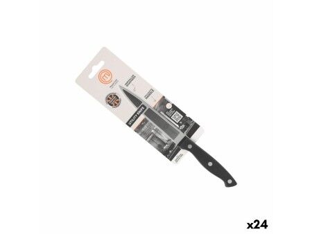 Nóż kuchenny MasterChef Czarny Srebrzysty 12 cm Uniwersalny (24 Sztuk)