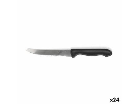 Zestaw Noży do Mięsa Cuyfor Czarny Srebrzysty 12 cm 6 Części (24 Sztuk)
