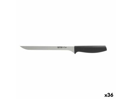 Nóż do Szynki Quttin Laos 22 cm Czarny Srebrzysty (36 Sztuk)