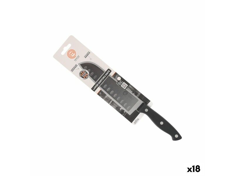 Nóż kuchenny MasterChef Czarny Srebrzysty 18 cm (18 Sztuk)