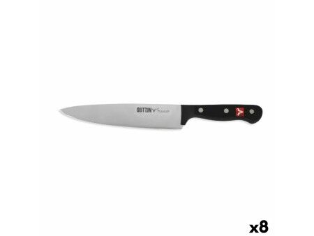 Nóż kuchenny Quttin SYBARITE Czarny Srebrzysty 20 cm (8 Sztuk)