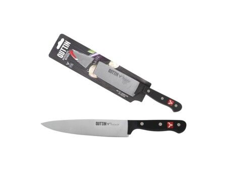 Nóż kuchenny Quttin SYBARITE Czarny Srebrzysty 20 cm (8 Sztuk)