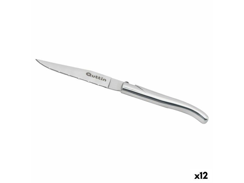 Nóż do Mięsa Quttin Kobe Srebrzysty 10,5 cm (12 Sztuk)