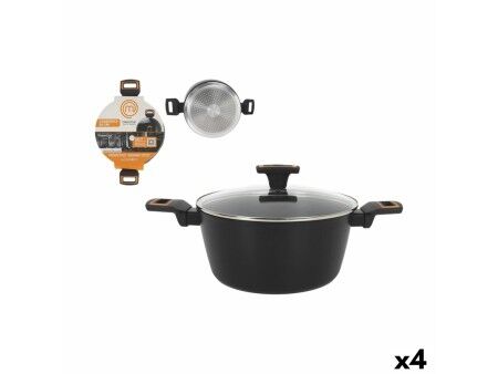 Garnek z Pokrywką MasterChef 24 cm 2,5 mm (4 Sztuk)