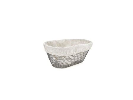 Koszyk na chleb Metal Owalne 25 x 13 x 10 cm (18 Sztuk)