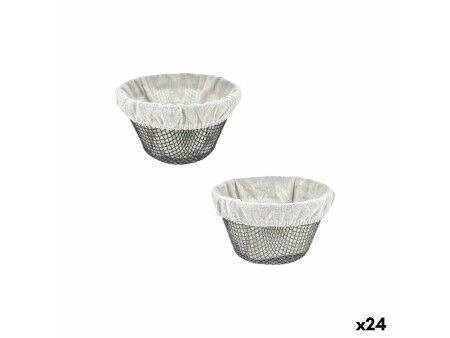 Koszyk na chleb Metal 18 x 18 x 10 cm (24 Sztuk)