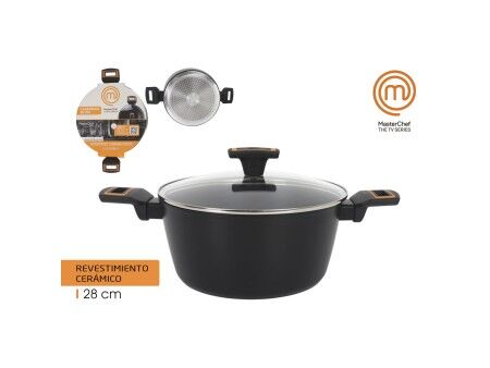 Garnek z Pokrywką MasterChef 28 cm 2,5 mm (4 Sztuk)