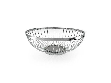 Koszyk na pieczywo My Bar Srebrzysty Metal 25,5 x 9,5 cm (12 Sztuk)