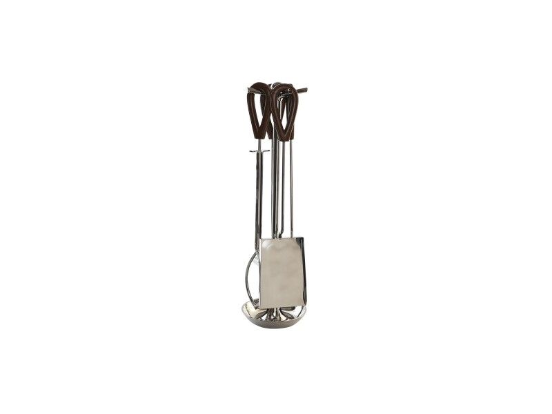 Przybory kominkowe DKD Home Decor Stal nierdzewna Aluminium (15 x 15 x 62 cm)
