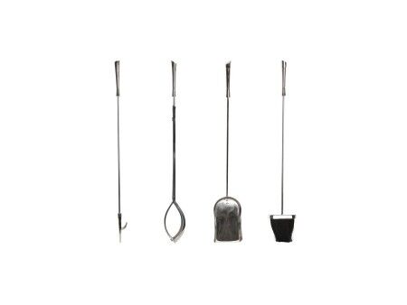 Przybory kominkowe DKD Home Decor Stal nierdzewna Aluminium (20 x 20 x 78 cm)