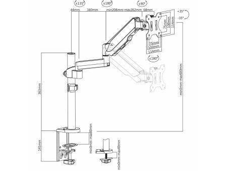 Uchwyt Stołowy do Monitora V7 DM1TA-1E 17" 32"