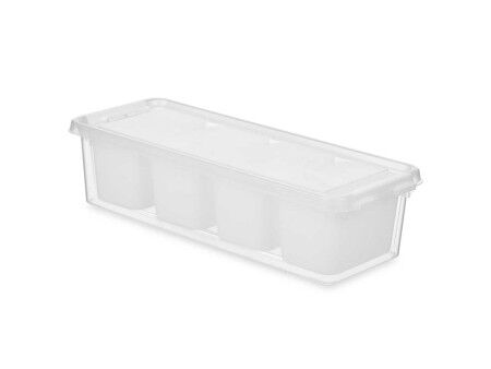 Organizer do lodówki Kinvara 02 1066 Biały Przezroczysty 37,5 x 9 x 14,3 cm