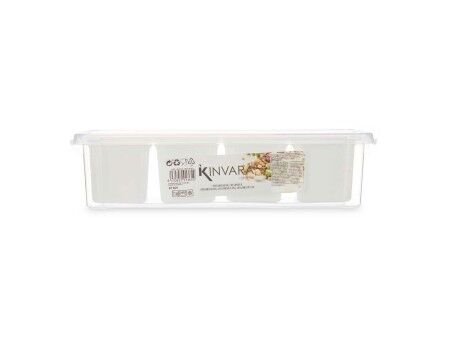 Organizer do lodówki Kinvara 02 1066 Biały Przezroczysty 37,5 x 9 x 14,3 cm