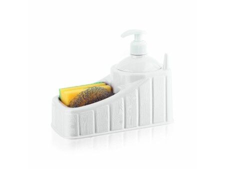 Dozownik do Płynu do naczyń do Zlewozmywaka 2 w 1 Privilege Plastikowy 20 x 17 x 10 cm Biały (24 Sztuk)