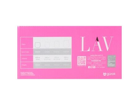 Zestaw kieliszków LAV Gaia 415 ml 6 Części (8 Sztuk)
