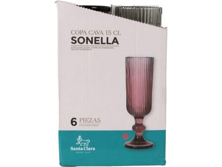 Kieliszek do szampana Santa Clara Sonella Kolor Zielony (36 Sztuk)