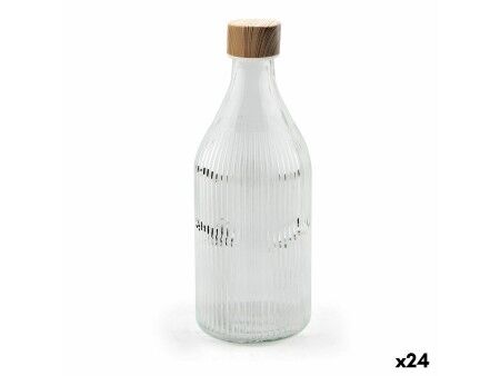 Kryztałowa butelka La Mediterránea Metal Szkło 1 L (24 Sztuk)