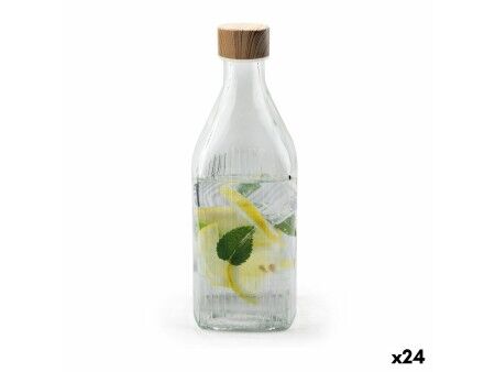 Kryztałowa butelka La Mediterránea Metal Szkło 1 L (24 Sztuk)